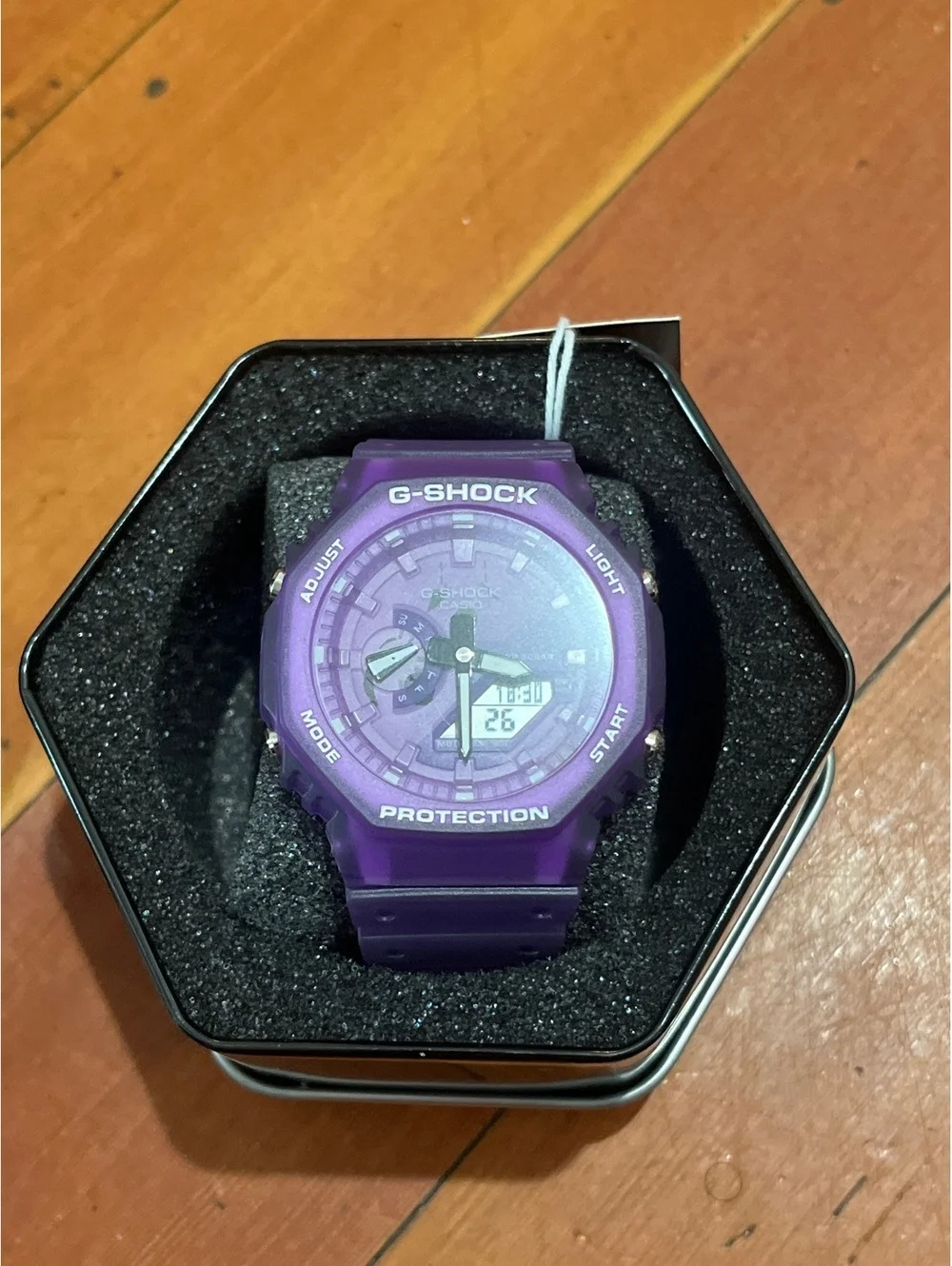 Casio G-Shock Purple Analog-Digital Watch with Shock Resist